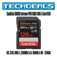 SanDisk SDXXD Extreme PRO SDXC UHS-I Card V30 U3 C10 UHS-I 200MB/s R 90MB/s W - 128GB