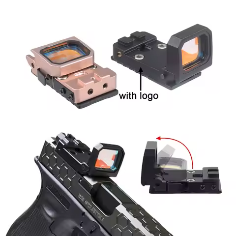 Tactical Flip Up Red Dot Sight Scope Collimator Pistol Riflescope For G17 G19 MOS 1913 Mount Hunting