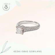 [Kedai Emas Gemilang] 200557 {YS} 18K White Gold 0.59Ct Diamond Ring (10) (3.61G) [750 Gold]