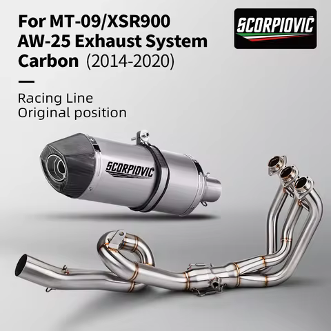 MT09 For MT-09 FZ-09 FJ09 TRACER 900 51mm 2015-2020 Motorcycle Exhaust Escape Moto Systems Slip On F