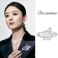 VP71 [Delivered from China] Queen West Saturn Pearl Brooch High-End Light Luxury Match Coat High-End