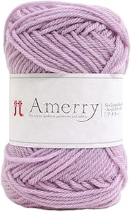 Hamanaka Amelie Wool Yarn, Col.42, Purple, 1.4 oz (40 g), Approx. 332.8 ft (110 m), 5 Ball Set, 2261