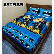 KATUN PREMIUM COTTON RUBBER BEDSHEET 100/120/140/160/180/200 SUPERHERO MOTIF HERO BATMAN BATMEN BETM
