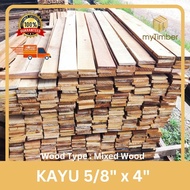 5/8" x 4" [7 & 8FT] Mixed Wood / Kayu DIY Katil / Solid Wood Timber / Kayu 5/8 x 4 / Kayu 1x4 - Own 