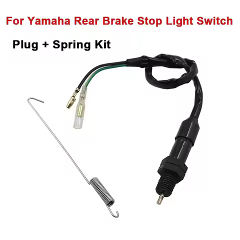 M12 x 1.5mm Rear Brake Stop Light Switch plug with Spring Kit for Yamaha DT125 DT175 DT250 DT360 RD 