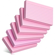 50sheets 3 X 5 Inches Horizontal Grid Pink Index Cards, Flash Card College Horizontal Grid, Suitable