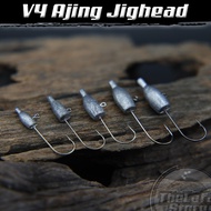 V4 Ajing Jighead 5pcs Fishing Hook Fishing Matakail UltraLight UL Lead Head SoftPlastic SP MicroHook