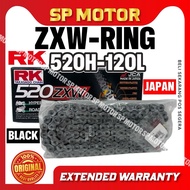 520-120L ZXW - X RING CHAIN RANTAI RIVET TYPE HITAM RK JAPAN 520 120L CHAIN