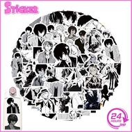 60PCS Black White Bungou Stray Dogs Stickers Anime Atsushi Nakajima PVC Handbook Phone Sticker