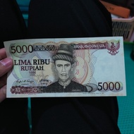 Uang kuno 5000 rupiah Sudirman tahun 1986