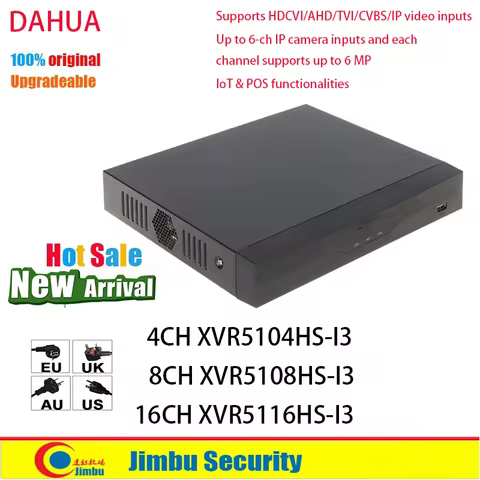 Dahua DVR 4CH XVR5104HS-I3 8CH XVR5108HS-I3 16CH XVR5116HS-I3 5mp hdcvi camera CCTV monitoring WizSe