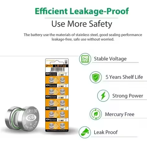 AG10 LR1130 Batteries 389A LR1130 LR54 L1131 SR1130 1.55v High Capacity Button Cell Coin Battery for