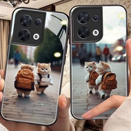DMY case cat oppo reno8 reno7 reno2 reno6 reno8t reno5 reno3 reno8z reno10 reno7z f reno5z reno4 reno6z reno5f pro 4g 5g xzoom tempered glass case