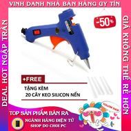 Súng bắn keo Nến (Xanh) + Tặng 10 cây keo dài 20cm tiện dụng