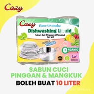 Cozy Dishwashing Liquid DIY KIT (16Liter)/ Make your own SABUN/Menanggalkan minyak dengan berkesan, 
