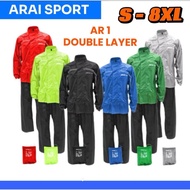 ARAI SPORT AR1 DOUBLE LAYER RAINCOAT FULL SET S - 8XL