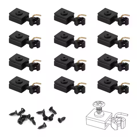 Evemodel 12pcs N Scale 1:160 E-Z Mate Magnetic Knuckle Couplers with Box Lid Pocket Cover with Screw