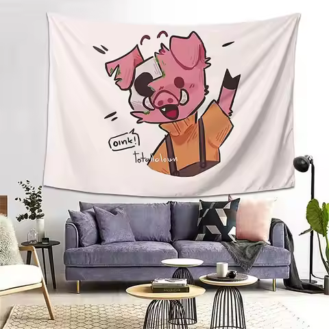 Micheal! Dsmp Tapestry Decoration Art Aesthetic Tapestries for Living Room Bedroom Home Wall Cloth W