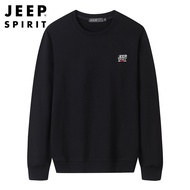 JEEP SPIRIT เสื้อกันหนาวผู้ชายเสื้อกีฬาสไตล์เกาหลีอินเทรนด์คอกลมใหม่