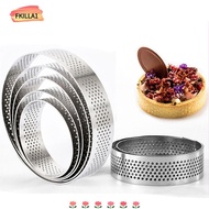 FKILLAONE Tartlet Molds Decorating Tool Perforated Stainless Steel Circle Mould