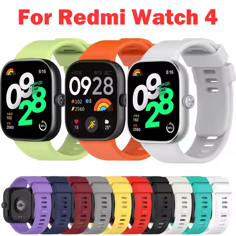 Silicone Band For Redmi Watch 4 Original Colorful Strap Watchband For Redmi Watch 4 Sport Wristband 