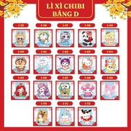 100 Chipi Red Envelopes with Many Super Cute Patterns 2026 Has 6 Pounds.