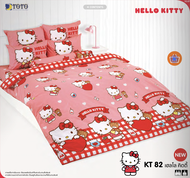 TOTO เฉพาะผ้าปูที่นอนโตโต้ ลายการ์ตูนลิขสิทธิ์ Hello Kitty เฮลโล คิตตี้ (ไม่รวมผ้านวม) ขนาด 3.5ฟุต /