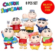 SHIN CHAN FIGURES 8PCS SIN CHAN FIGURE PVC FIGURINE CAKE TOPPER DECORATION TOYS