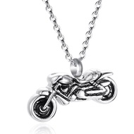 Fashion Charm Openable Urn Perfume Bottle Pendant Necklace Stainless Steel Motorcycle Urn Necklace P