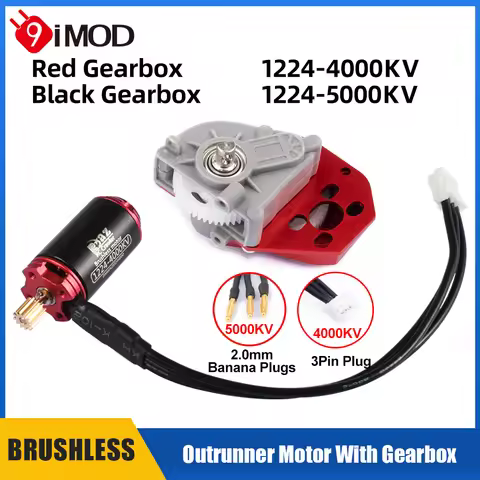 9IMOD 1224 Brushless Motor 4000/5000KV with Gearbox For RC Crawler Car Axial SCX24 WPL FMS FCX24M