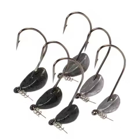Jig Head Worm Hook 3.5-21g Free Hanging Bottom Fishing Lure Seabass Root Jigging Soft Bait Sharp Hoo