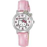 [Japan Watches] [Citizen Q&amp;Q] Watch Analog Hello Kitty Waterproof Leather Strap Made in Japan 0001N001 Women's White x Pink