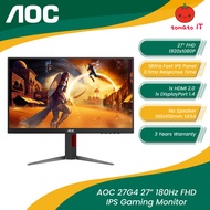 AOC 27G4 27" FHD 180Hz IPS Gaming Monitor
