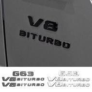 For Mercedes G63 AMG W463 W464 G 63 V8 BITURBO 3d ABS Glossy Black Letters Car Rear Trunk Badge Embl