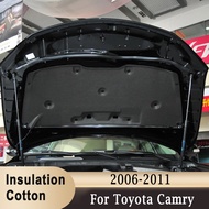 แผ่นแผ่นฉนวนกันความร้อนเครื่องยนต์ด้านหน้าแผ่นแผ่นผ้าฝ้ายความร้อนกันเสียงแผ่นคลุมกันเสียงโฟมทนไฟสำหรับ Toyota Camry 2006-2011 2012-2017