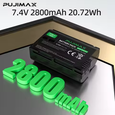 Nikon Battery PUJIMAX 2800mAh EN-EL15C EN-EL15 Type-C Charging for Z5,Z6,Z6 II,Z7,Z7II ,Z8,D600 D610