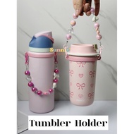 SUNNIE Beaded tumbler holder coquette style Beaded bottle Strap/