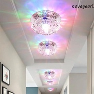 NOVAGEAR​ LED Ceiling Lights, 3W 220V Balcony lamp, Multicolor Downlight Modern Crystal Aisle Flush 