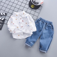 high quality baby boy clothing Casual childrens clothing Two-piece set kids boy outfit baby boy shir
