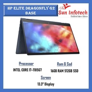 ELITE DRAGONFLY G2 BASE, CORE I7-1185G7 3.0GHZ, 16GB RAM, 512gb HD win11 pro MS Office [Refurbished]