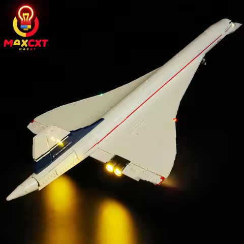 MAXCXT LED Light for Lego-10318 Concorde DIY Decorative Lamp with Battery Box (Not Include Lego Buil