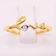 Happy Jewelry แหวน Love Love แหวนเพชรของแท้ ทองแท้ 9k 37.5% ME726