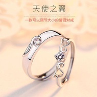 Free Shipping Finger Ring 正品周家大福PT950铂金对戒男女款情侣戒指活口白金钻戒七夕礼物 Cincin