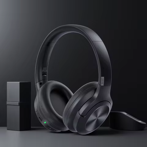 Wireless headphones QERE E80 Earphone bluetooth 5.3 ANC Noise Cancellation Hi-Res Audio Over the Ear