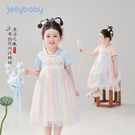 [7a Antibacterial] Girls Chinese Style Dress Spring Children New Chinese Style Hanfu Baby Tang Suit 