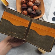 純手工牛皮彈簧夾錢包皮夾卡包 客製化刻字禮物 顏色款式可訂製