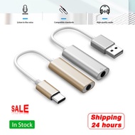 HIFI 7.1CH USB 3.1 external Audio Sound Card Type C to 3.5mm Jack Adapter Headset Speaker Microphone for PS3 Macbook Computer PC
