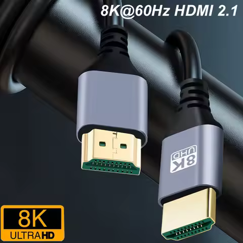 0.5M 1M 2M 3M 5M Nylon Braid 8K@60HZ 7680*4320 4K@120HZ 3840*2160 1080p HDR 48Gbps QFT V2.1 HDMI Com
