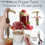 [T&B Dec] 750ml Transparent Coffee Syrup Bee Drip Storage Dispenser Pump Bottle Squeeze Milk Bottle 