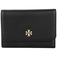 Tory Burch - 雙T-LOGO皮革中夾 (黑色)